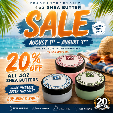 4oz Moisturizing Shea Butter Sale!