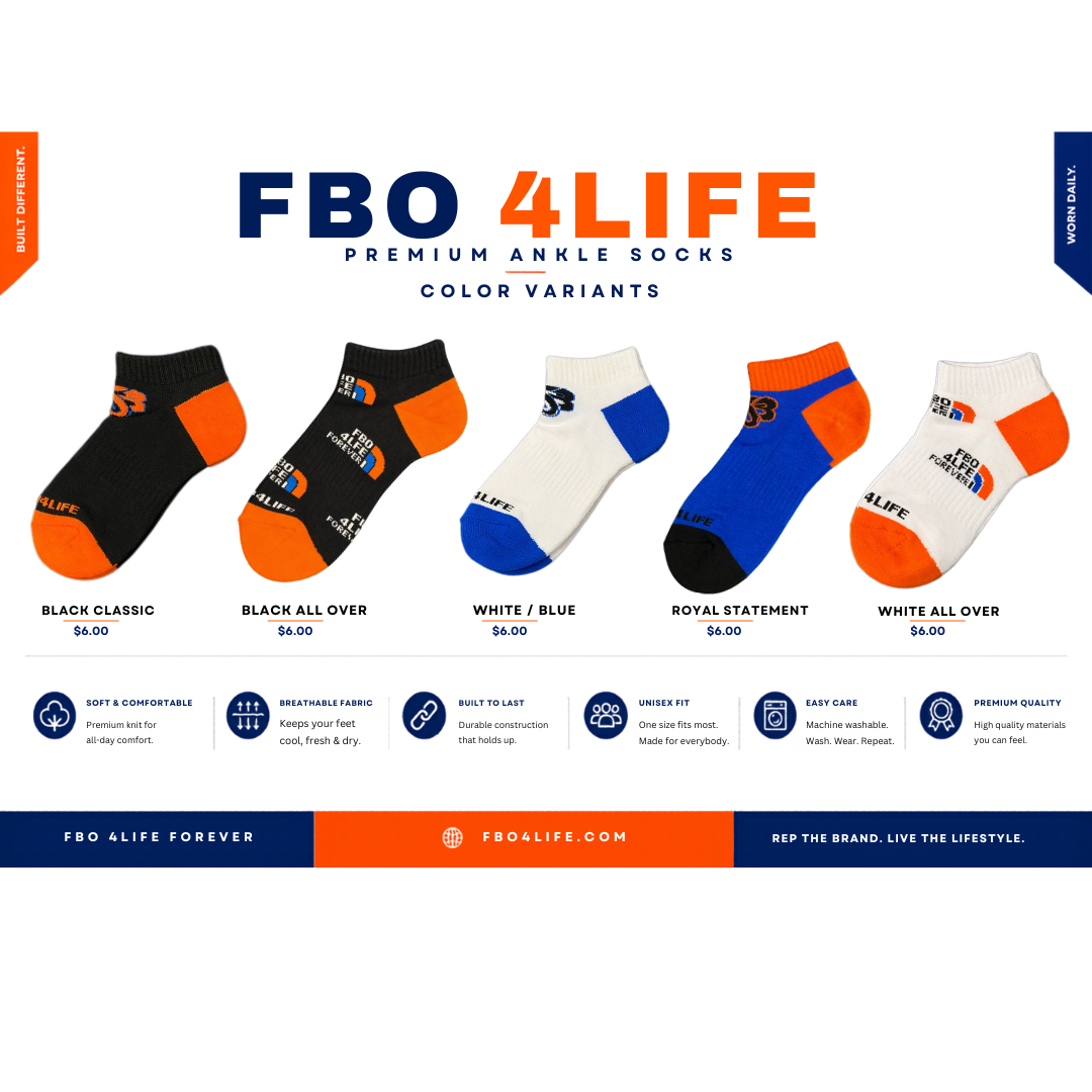 FBO 4Life Premium Ankle Socks