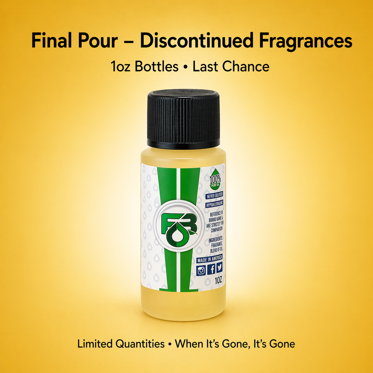 Final Pour - 1oz Plastic Bottle Discontinued Fragrances