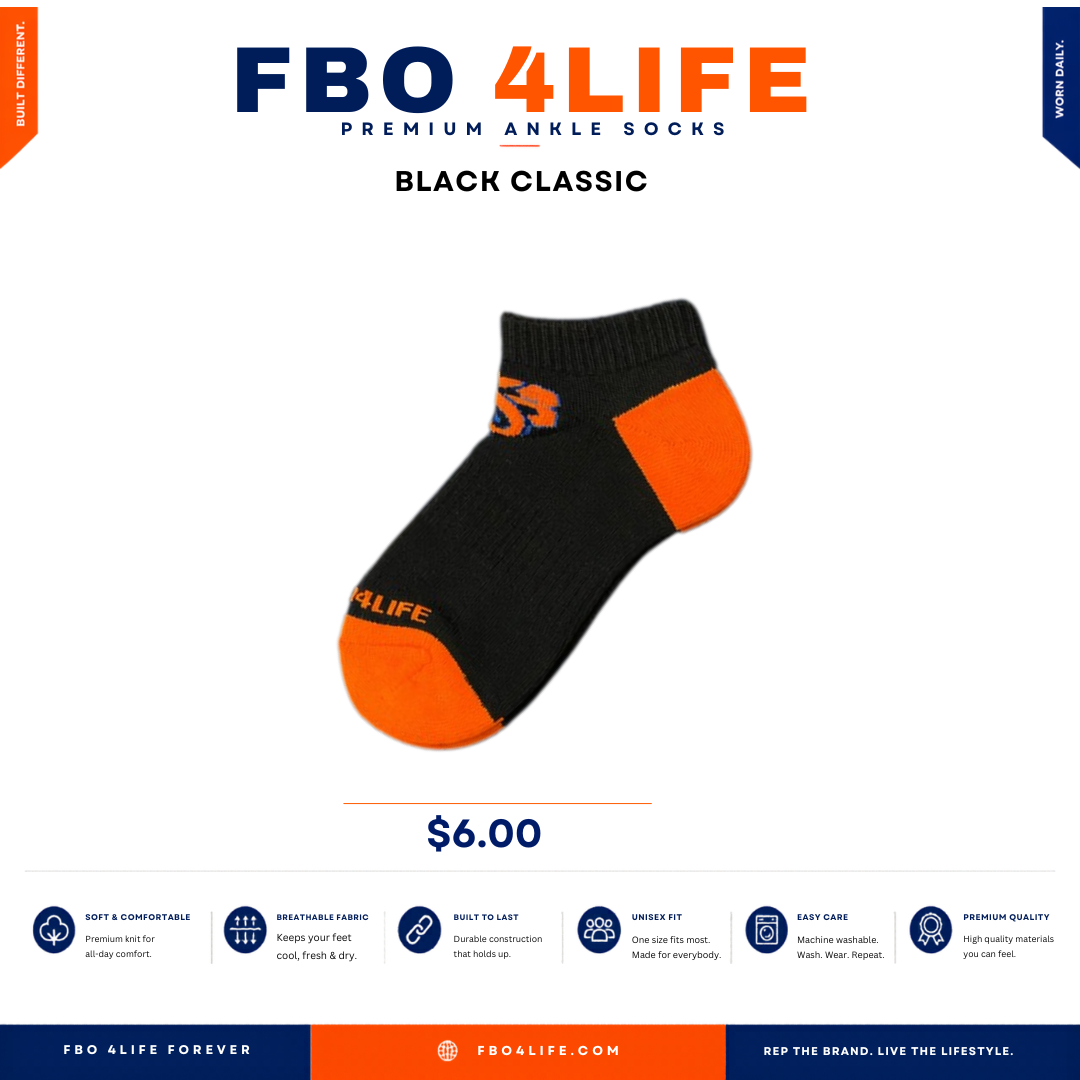 FBO 4Life Premium Ankle Socks