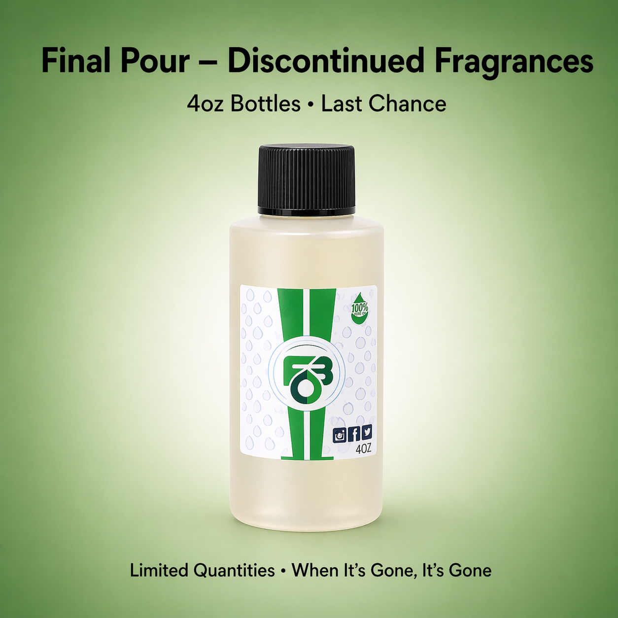 Final Pour - 4oz Plastic Bottle Discontinued Fragrances