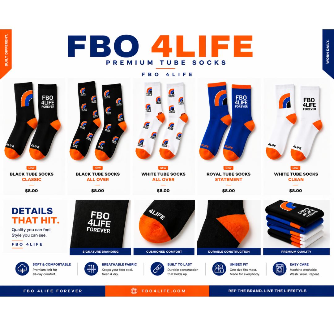 FBO 4Life Premium Tube Socks