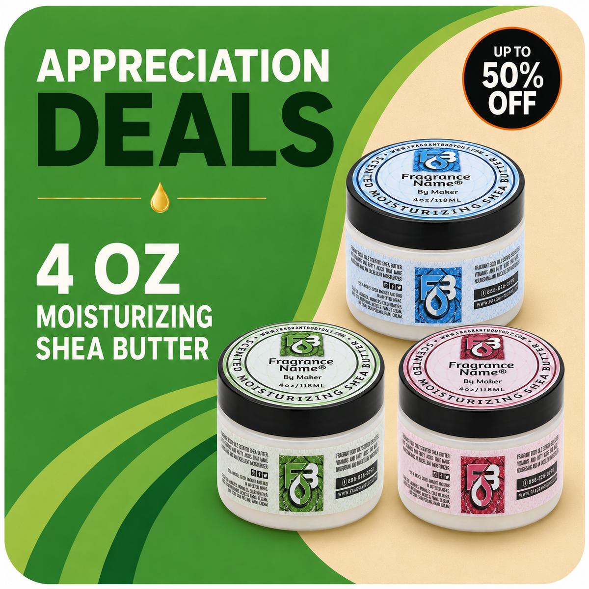 Appreciation Deals! 4oz Moisturizing Shea Butter