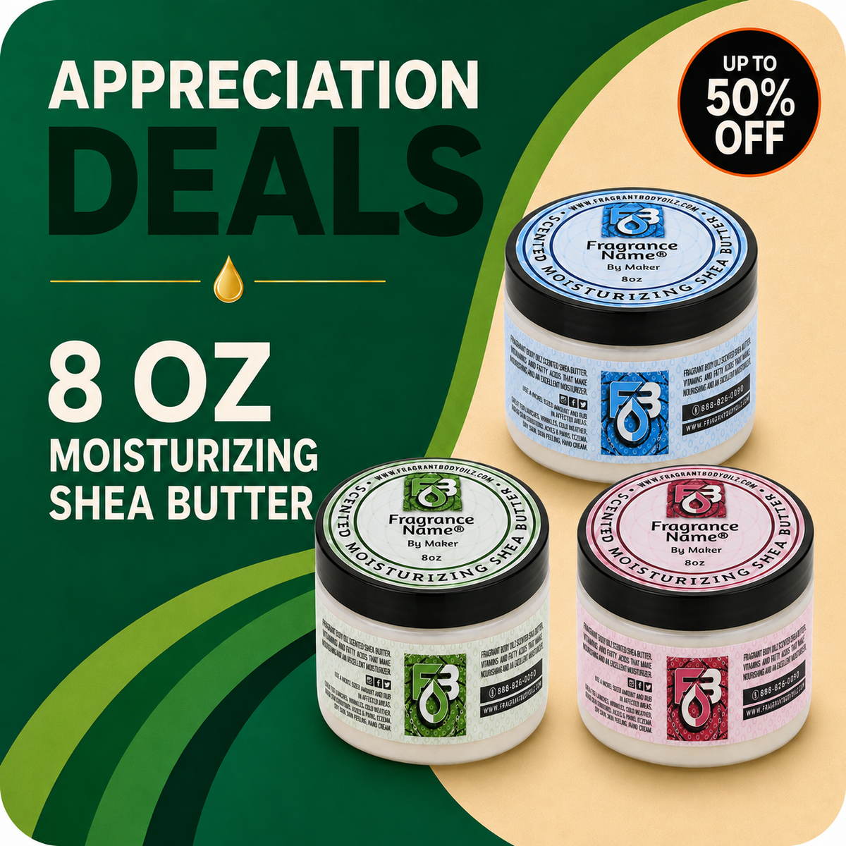 Appreciation Deals! 8oz Moisturizing Shea Butter