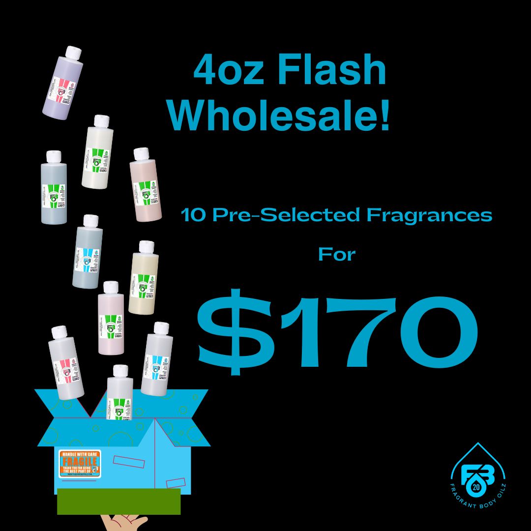 Flash Wholesale (10) Ten 4oz Pure Body Oils