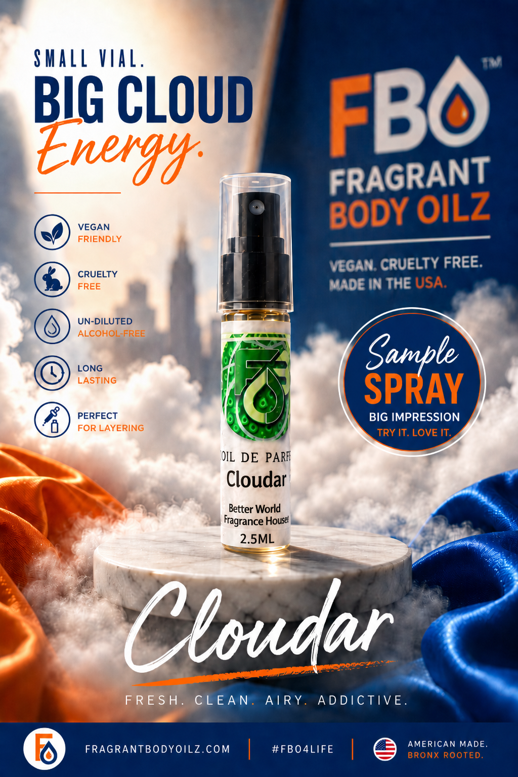 Compare Aroma To Cloudar by Better World Fragrance House— 2.5ML Early Access Sample Spray