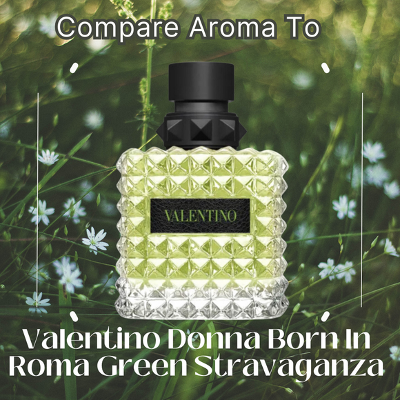 Compare Aroma To Valentino Donna Born In Roma Green Stravaganza