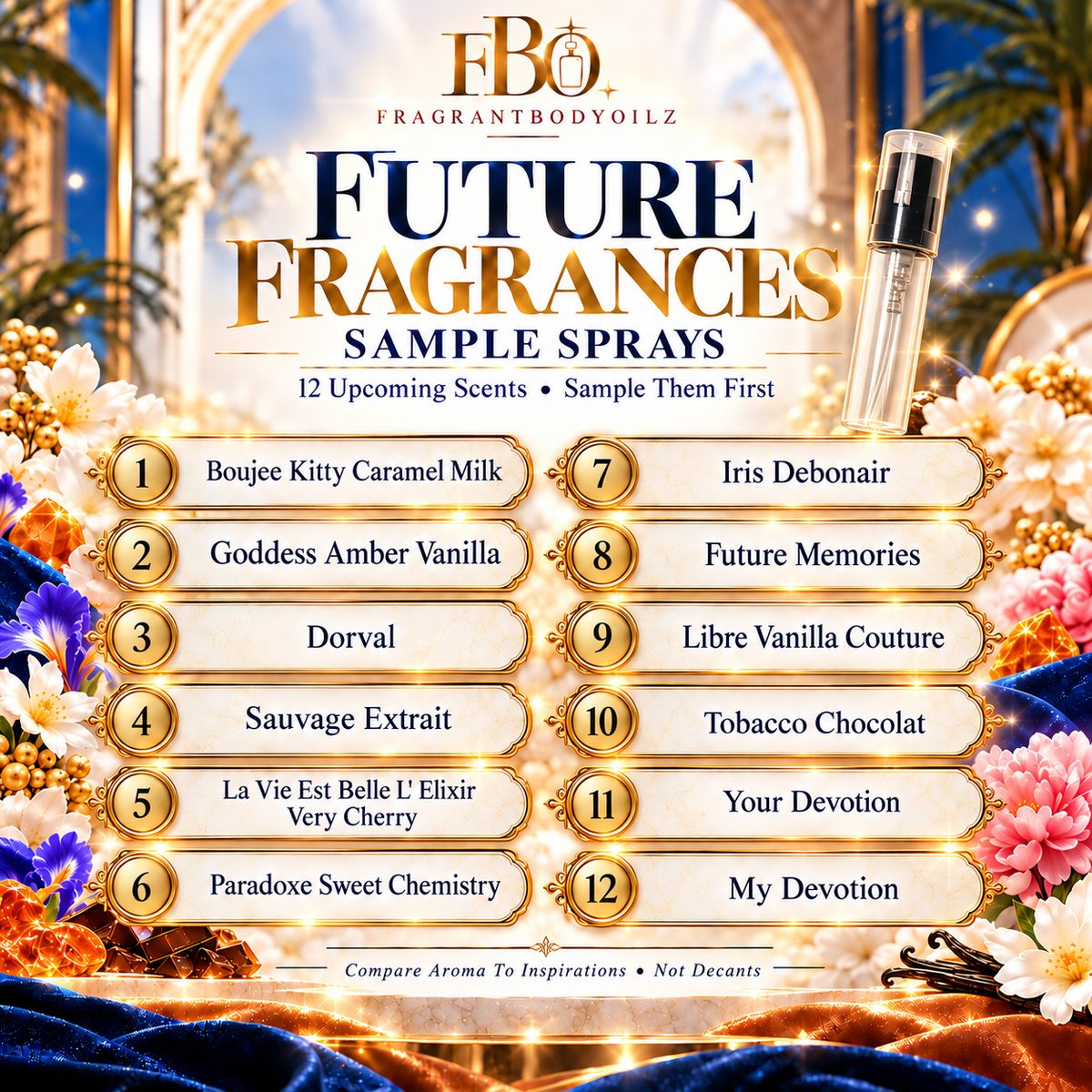 Future Fragrances Sample Sprays – 12 Upcoming Scents