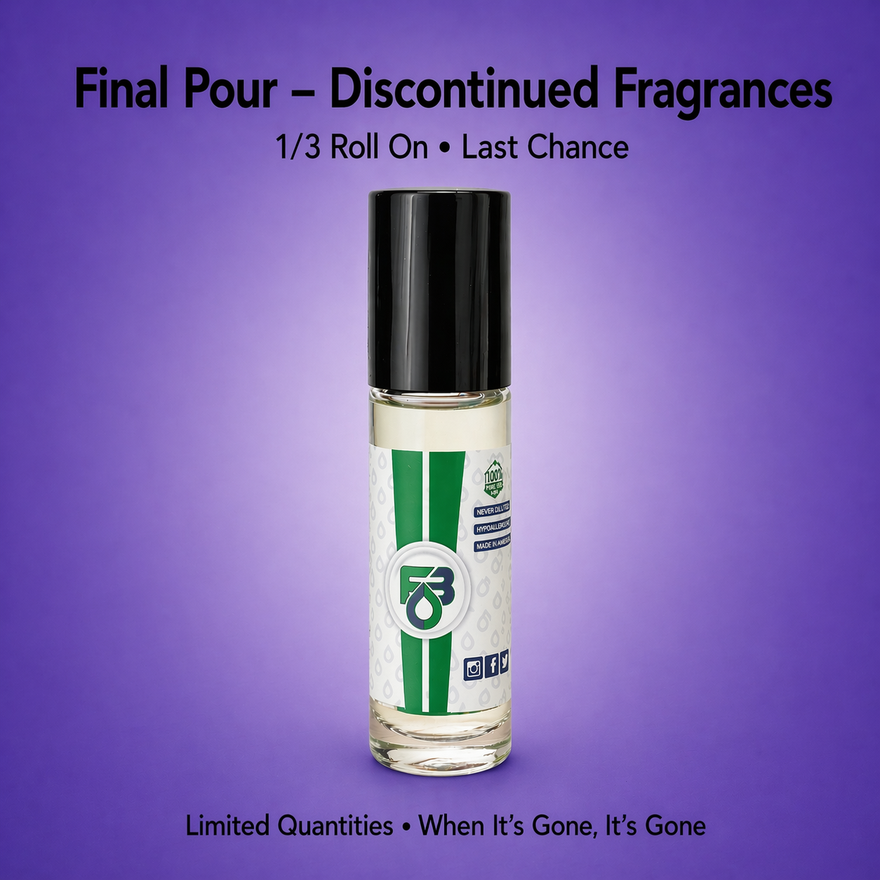 FINAL POUR - More 1/3 Roll On Discontinued Fragrances