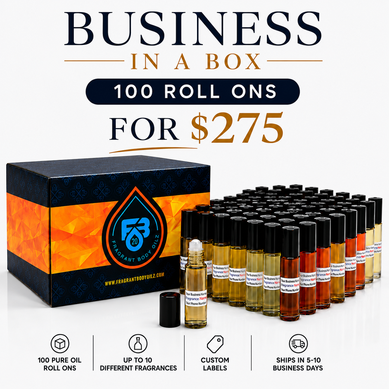 100 1/3oz Roll Ons - Wholesale Business In A Box