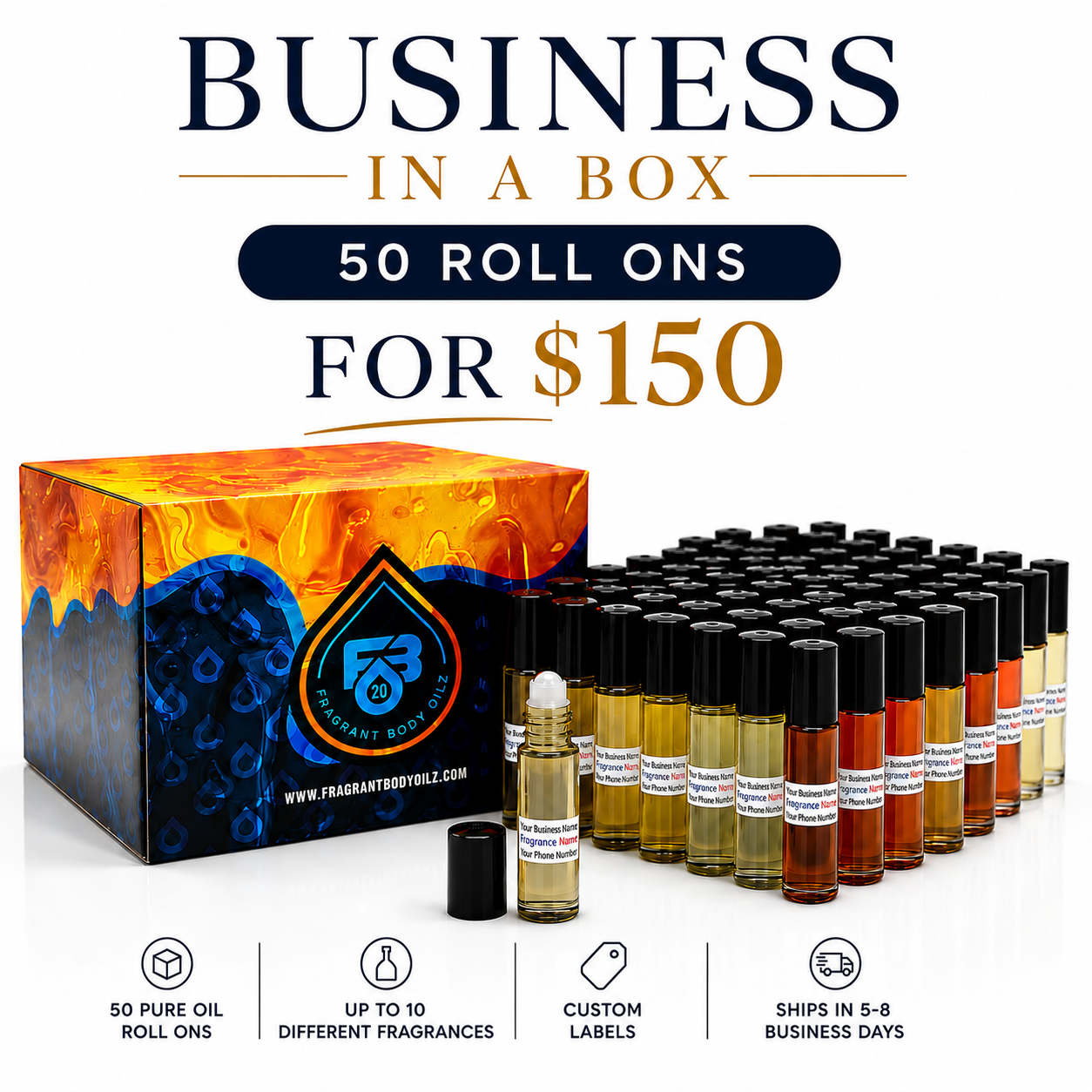 50 1/3oz Roll Ons - Wholesale Business In A Box
