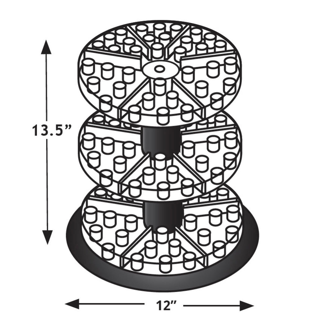 Three Tier Display Revolving Oil Stand Display