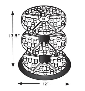 Three Tier Display Revolving Oil Stand Display - 0