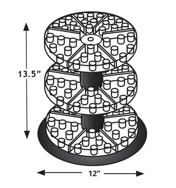 Three Tier Display Revolving Oil Stand Display - 0