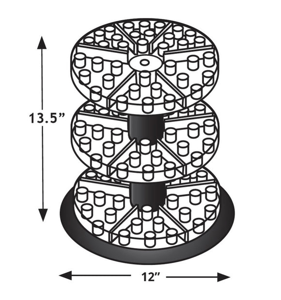 Three Tier Display Revolving Oil Stand Display