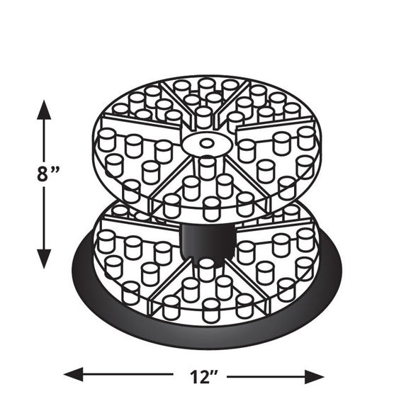 Two Tier Display Revolving Oil Stand Display