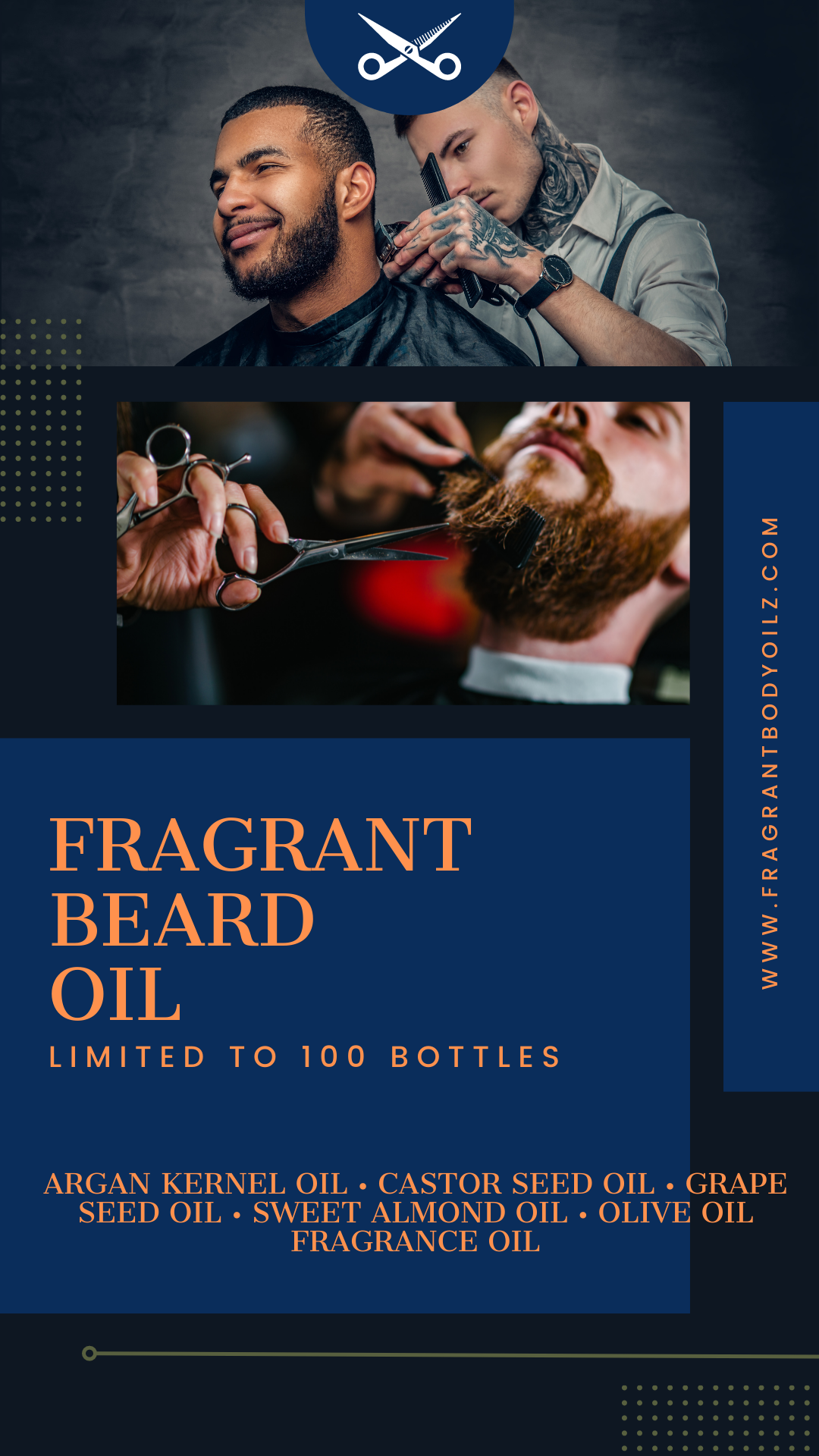 1oz Fragrant Beard Oil - Limited Availability - 100 Bottle Release - Introductory Price